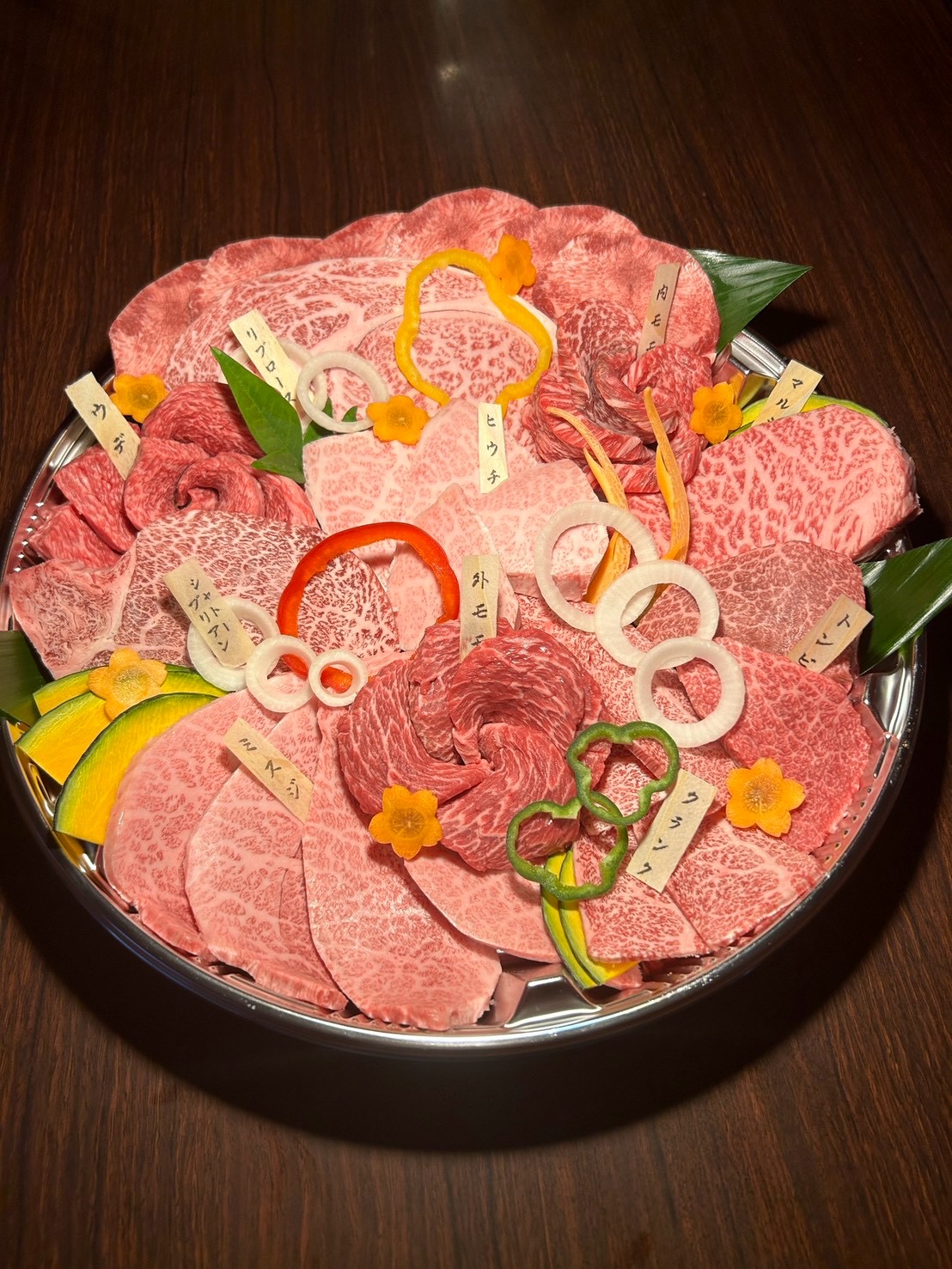 黒毛和牛の盛り合わせ